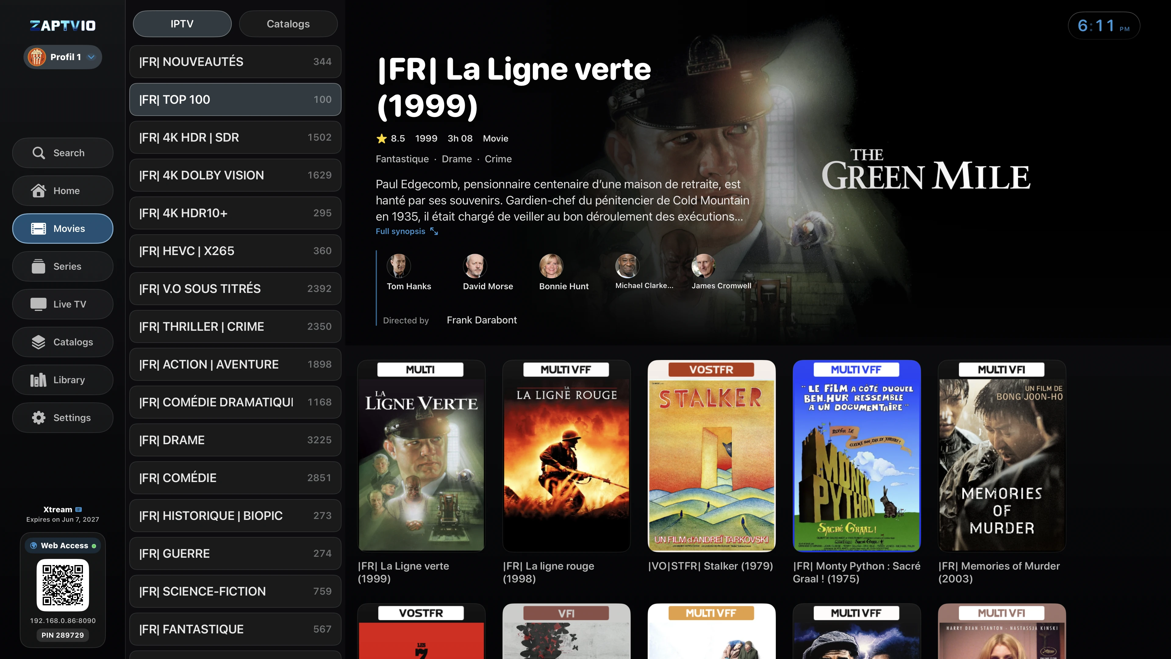 Films : parcourez vos catégories avec le synopsis, les acteurs et les affiches sous les yeux.